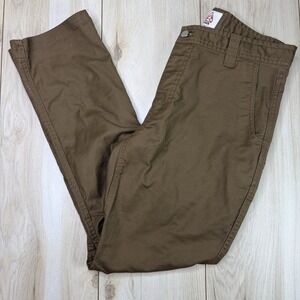 LIVSN Flex Canvas Pants Mens 32x30 Brown Articulated Hiking Utility